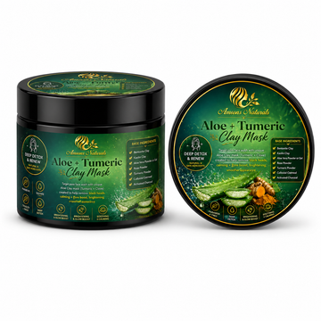 Aloe & Turmeric Clay Mask for Deep Cleansing & Glow | Anume Naturals