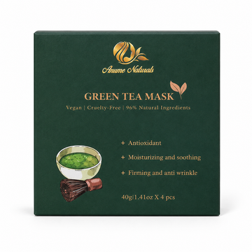 Green Tea Antioxidant Face Mask – Pack of 4 | Anume Naturals