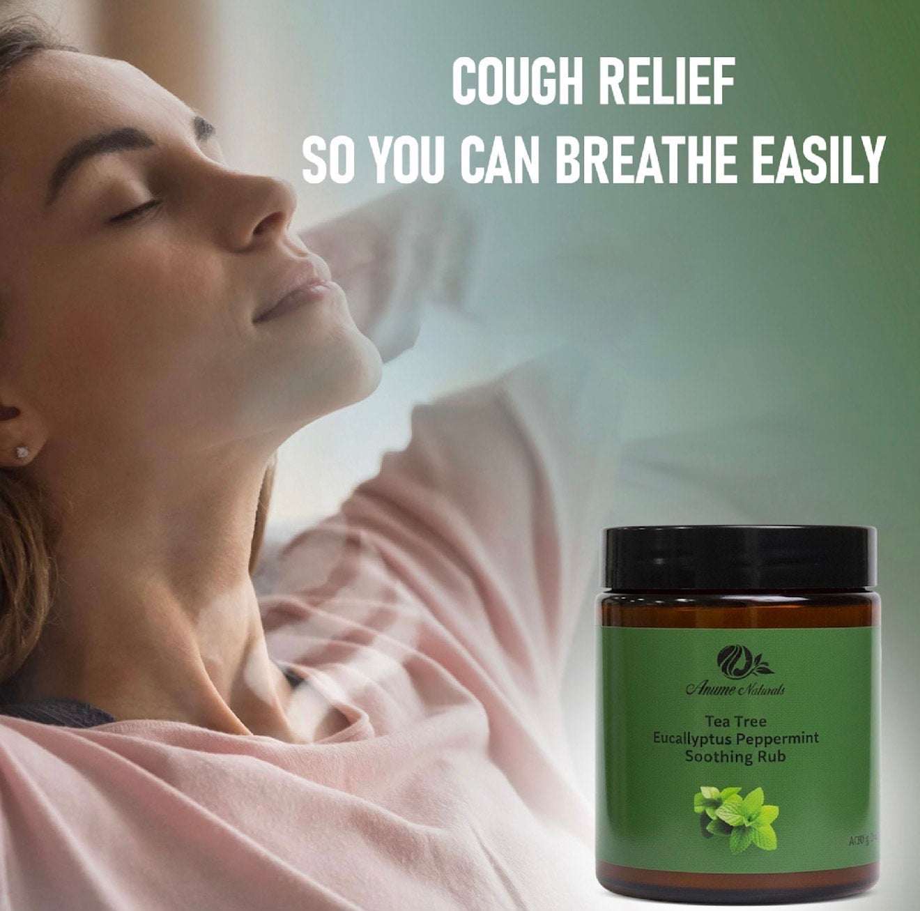 Natural Tea Tree Eucalyptus Peppermint Healing Rub for cough and congestion relief