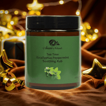 Natural Tea Tree Eucalyptus Peppermint Soothing Rub for cough, congestion, and muscle pain relief