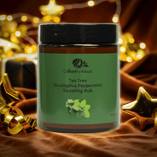 Natural Tea Tree Eucalyptus Peppermint Soothing Rub for cough, congestion, and muscle pain relief